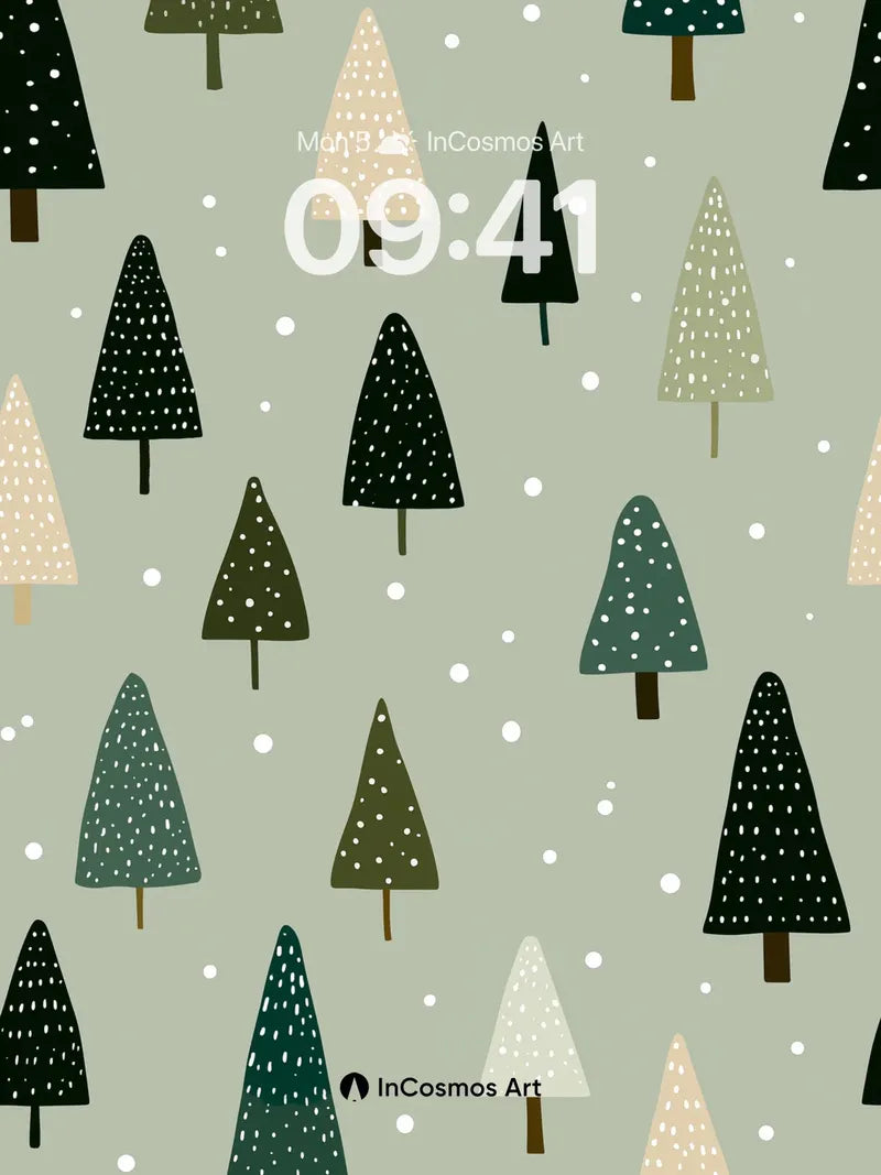 Whispering Pine Wallpaper with Snowfall Hush