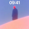 Silent Horizon Wallpaper with Glowing Red Crown wallpaper for iPhone, iPad & Mac
