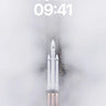 Fog-Enveloped Launch Wallpaper with Celestial Fire wallpaper for iPhone, iPad & Mac