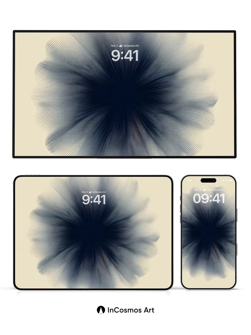 Sonic Bloom Wallpaper with Radiant Folds