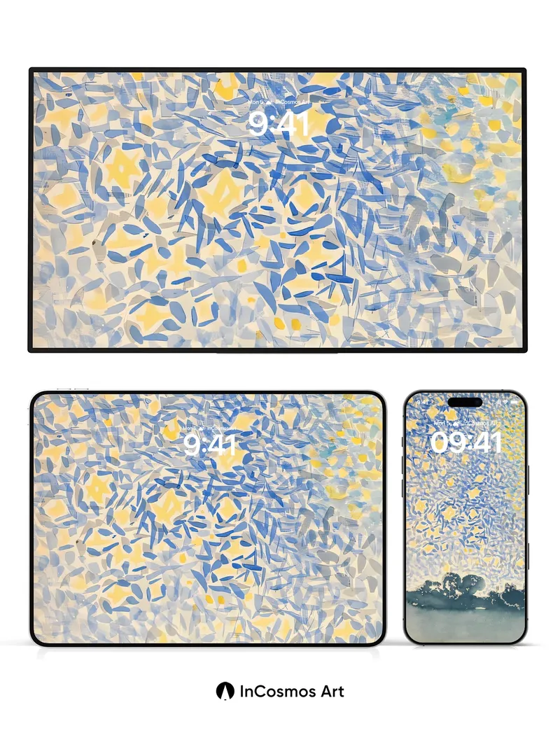 Luminous Skyfall Wallpaper with Celestial Dust