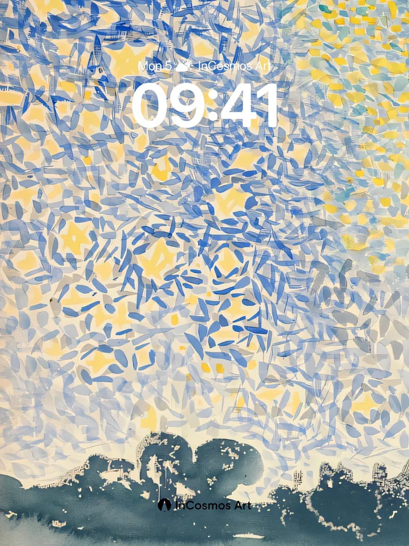 Luminous Skyfall Wallpaper with Celestial Dust