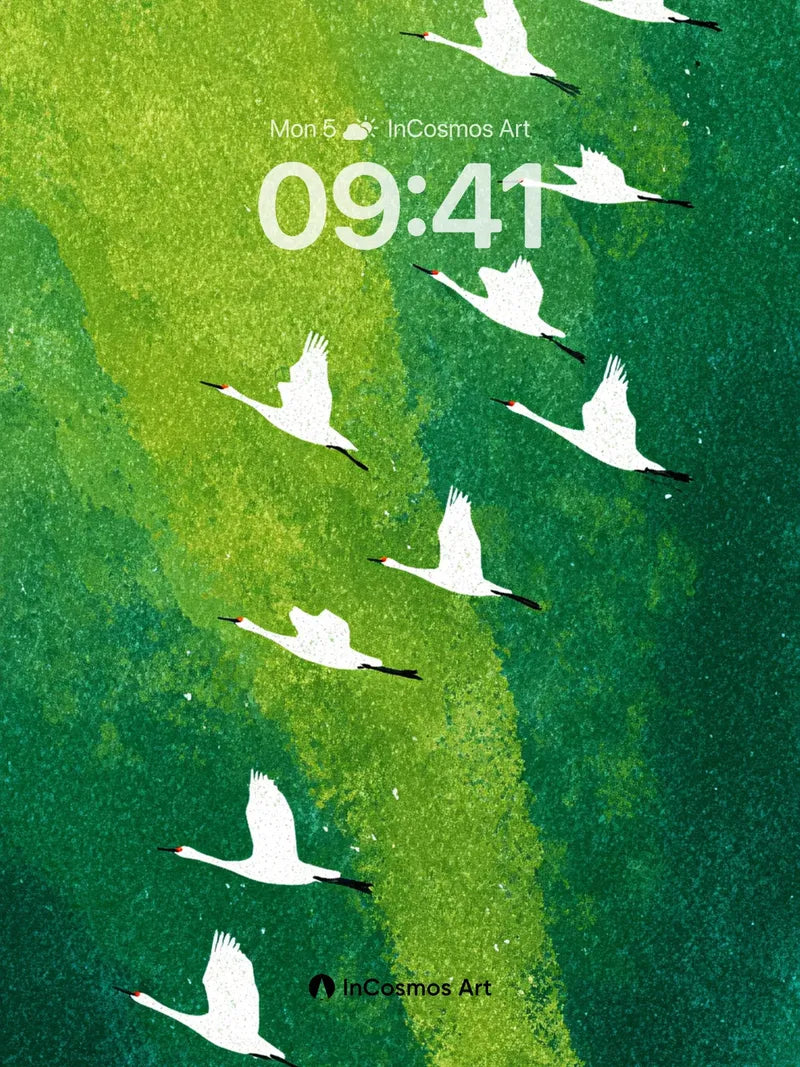 Serenity Flight Wallpaper with Emerald Currents