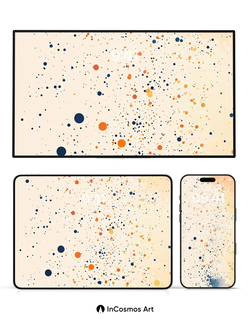 Whispering Constellation Wallpaper with Floating Particles