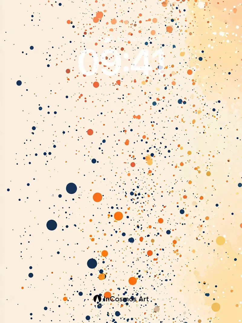 Whispering Constellation Wallpaper with Floating Particles