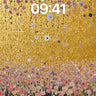 Golden Garden Wallpaper with Floating Blooms wallpaper for iPhone, iPad & Mac