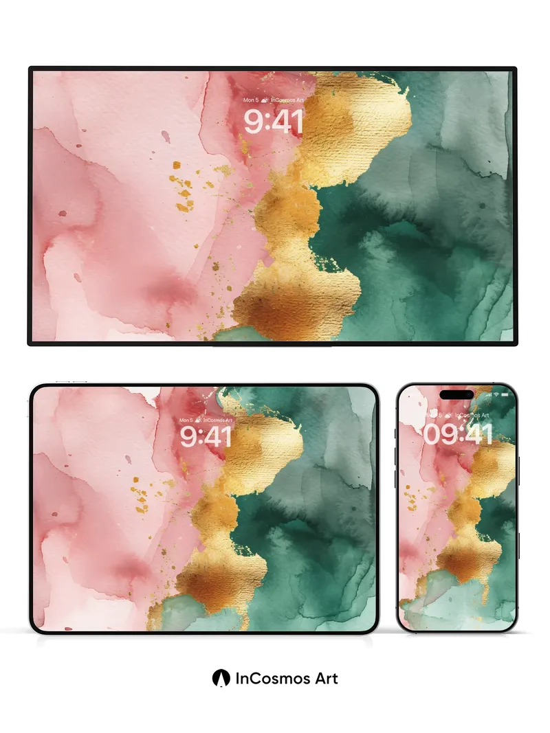 Luminous Veil Wallpaper with Gold Drift