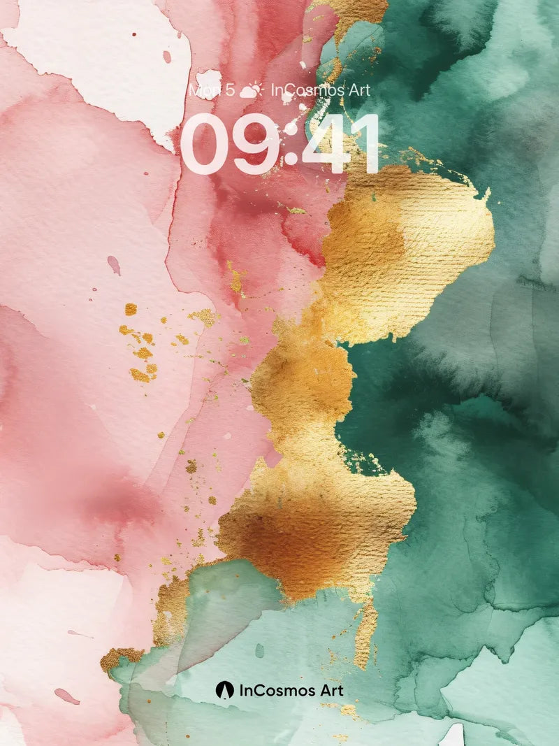 Luminous Veil Wallpaper with Gold Drift