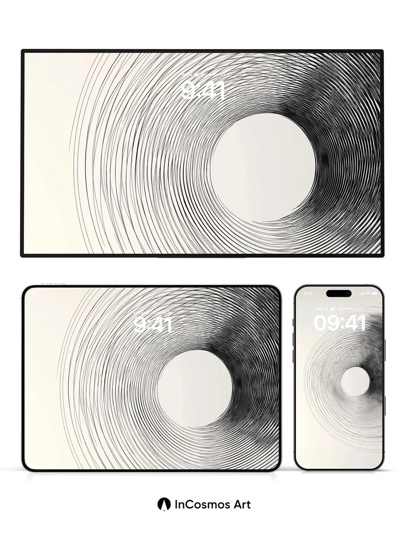 Sonic Spiral Wallpaper with Whispering Lines