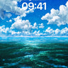 Azure Reverie Wallpaper with Cloud-Brushed Depths wallpaper for iPhone, iPad & Mac