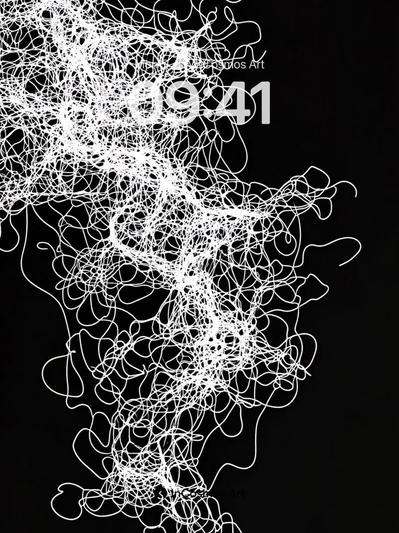 Chaotic Thread Wallpaper with Electric Veins