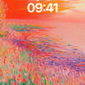 Crimson Horizon Wallpaper with Painted Light wallpaper for iPhone, iPad & Mac
