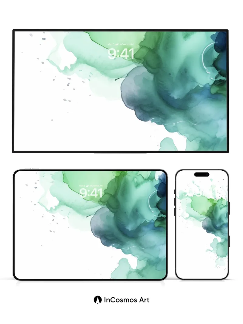 Serenity Splash Wallpaper with Ethereal Ink Flow