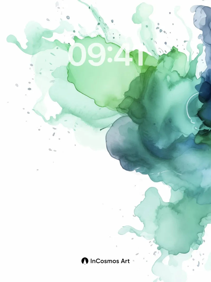 Serenity Splash Wallpaper with Ethereal Ink Flow
