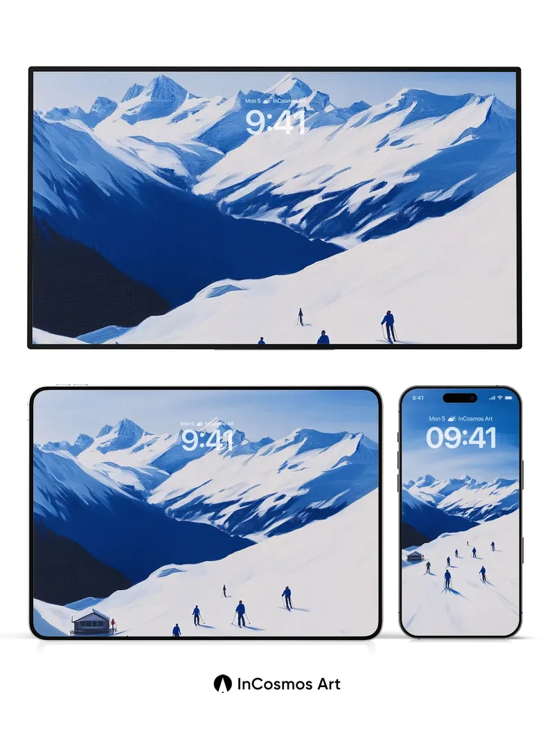 Serenity Peaks Wallpaper with Alpine Echoes