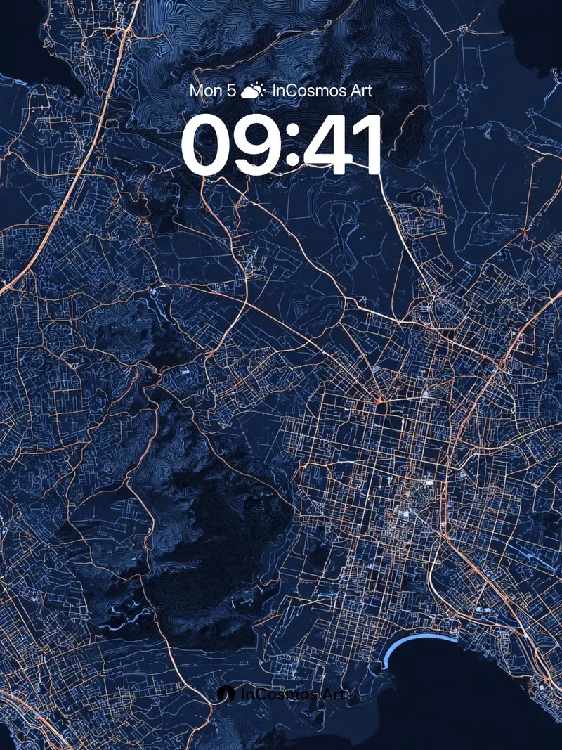 Neon Vein Wallpaper with City Pulse