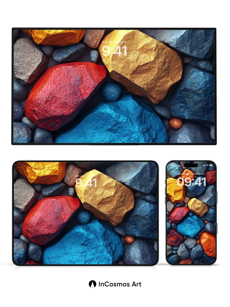 Luminous Stone Wallpaper with Earthbound Glow