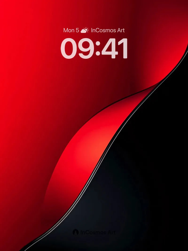 Velvet Abyss Wallpaper with Crimson Edge