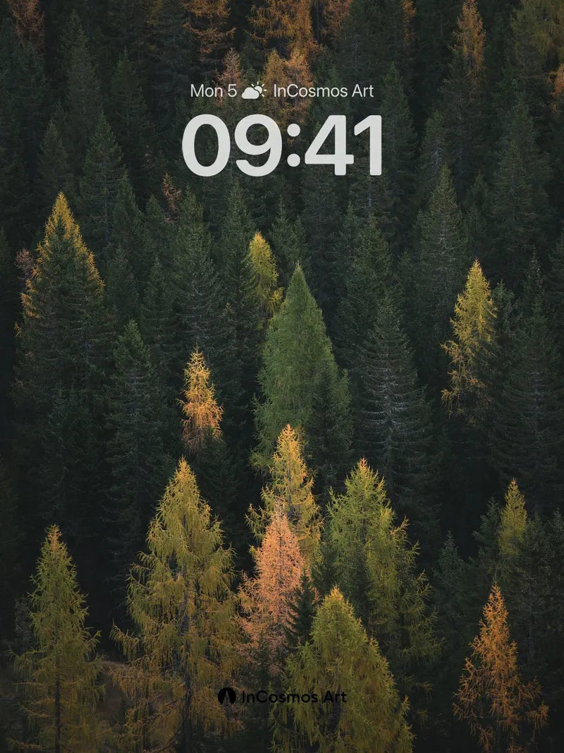 Autumn Whisper Wallpaper with Golden Needles