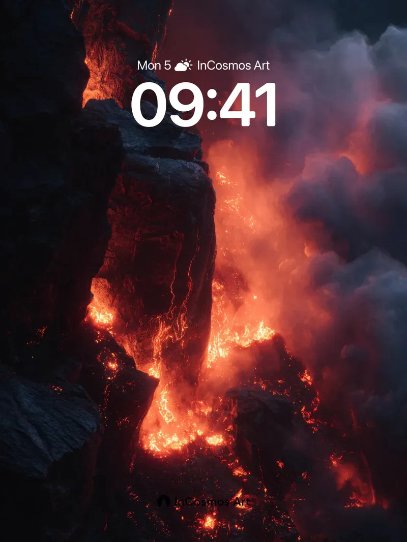 Inferno Veil Wallpaper with Lava Pulse