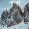 Frost-Crowned Peaks Wallpaper with Alpine Silence wallpaper for iPhone, iPad & Mac