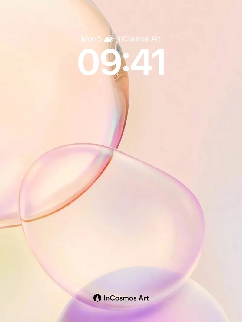 Floating Prism Wallpaper with Ethereal Hues