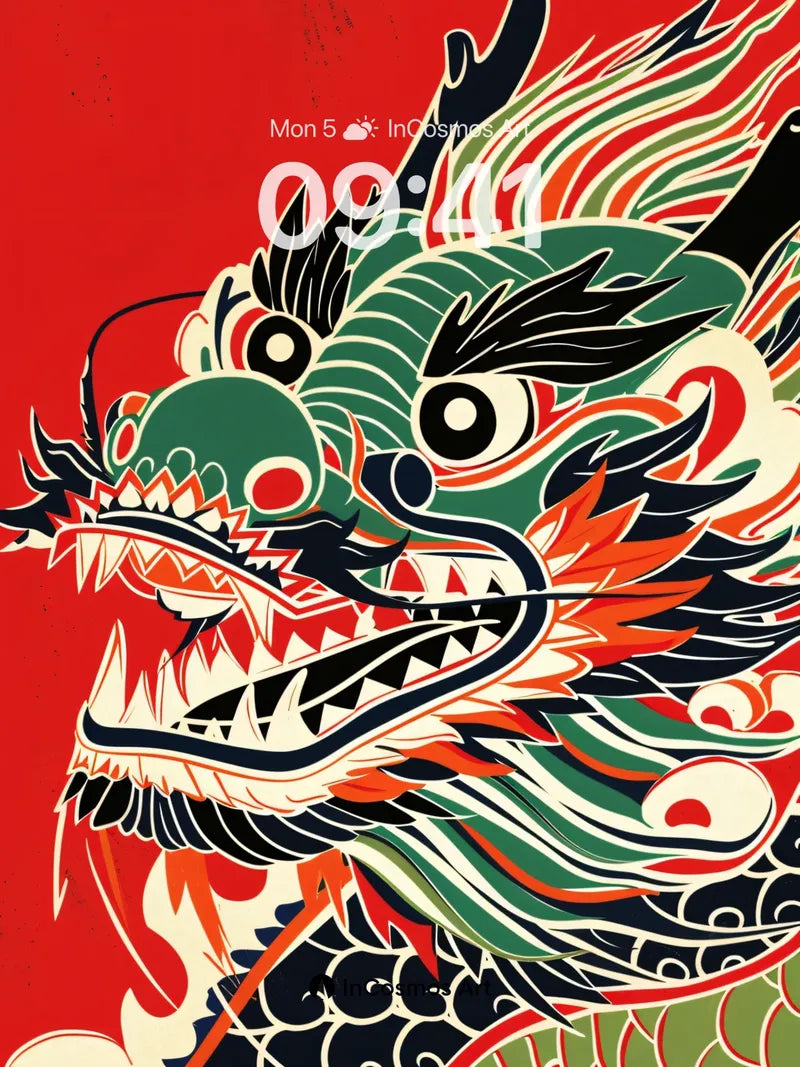 Fierce Crimson Dragon Wallpaper with Mythic Scales wallpaper for iPhone, iPad & Mac