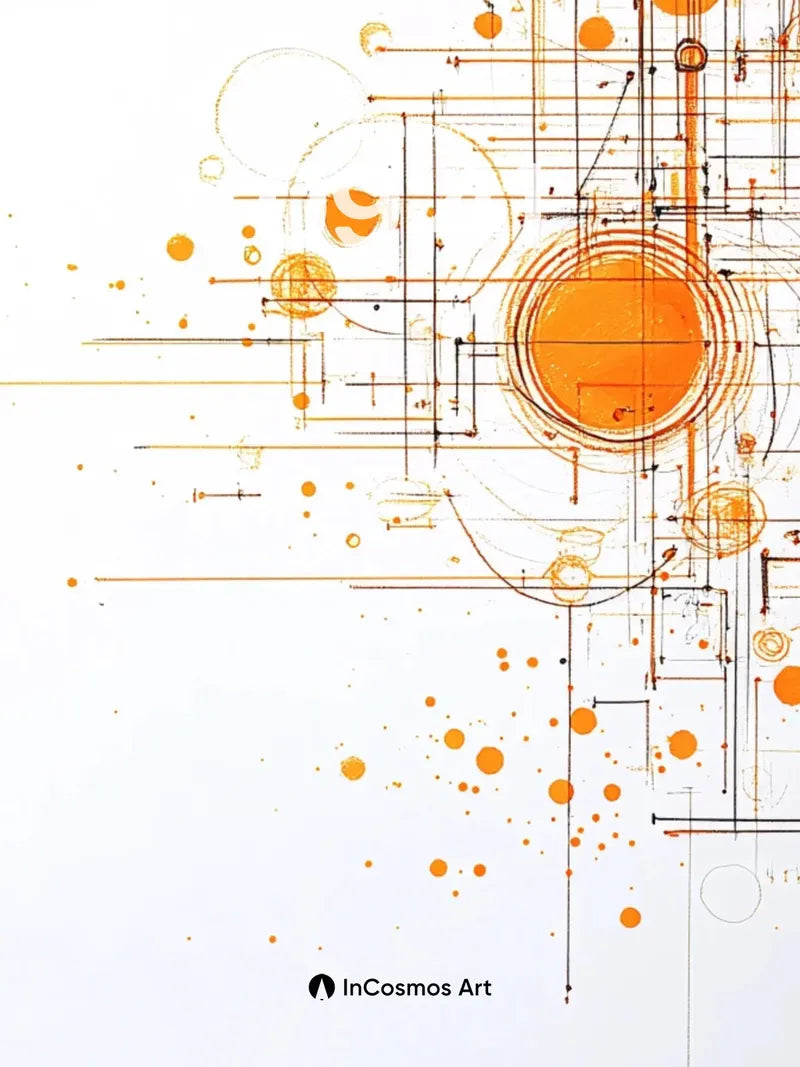 Circuit Pulse Wallpaper with Floating Orbs