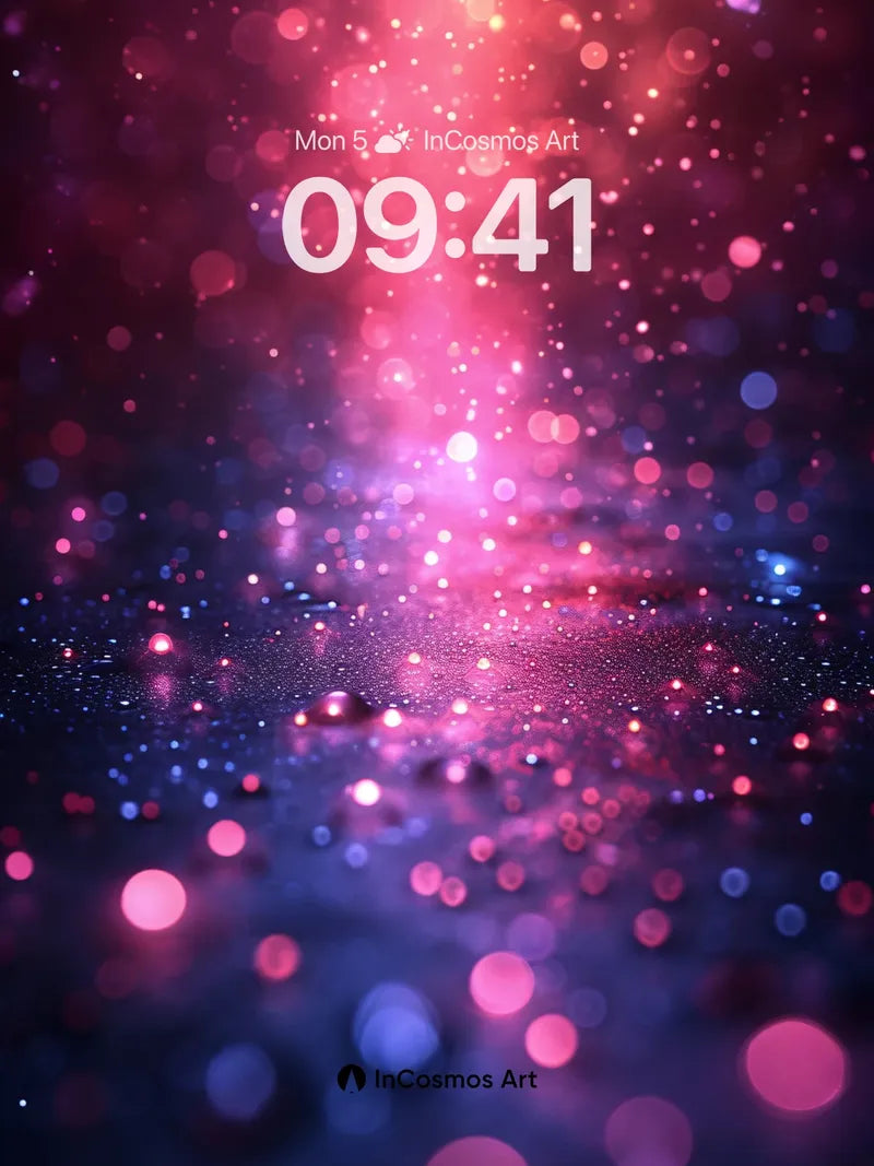 Luminous Nebula Wallpaper with Floating Particles