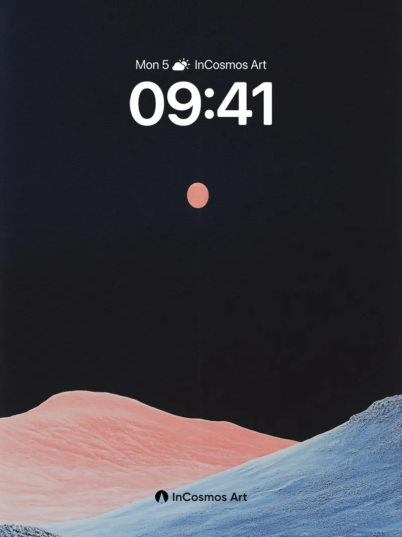 Calm Dune Wallpaper with Rose Moon