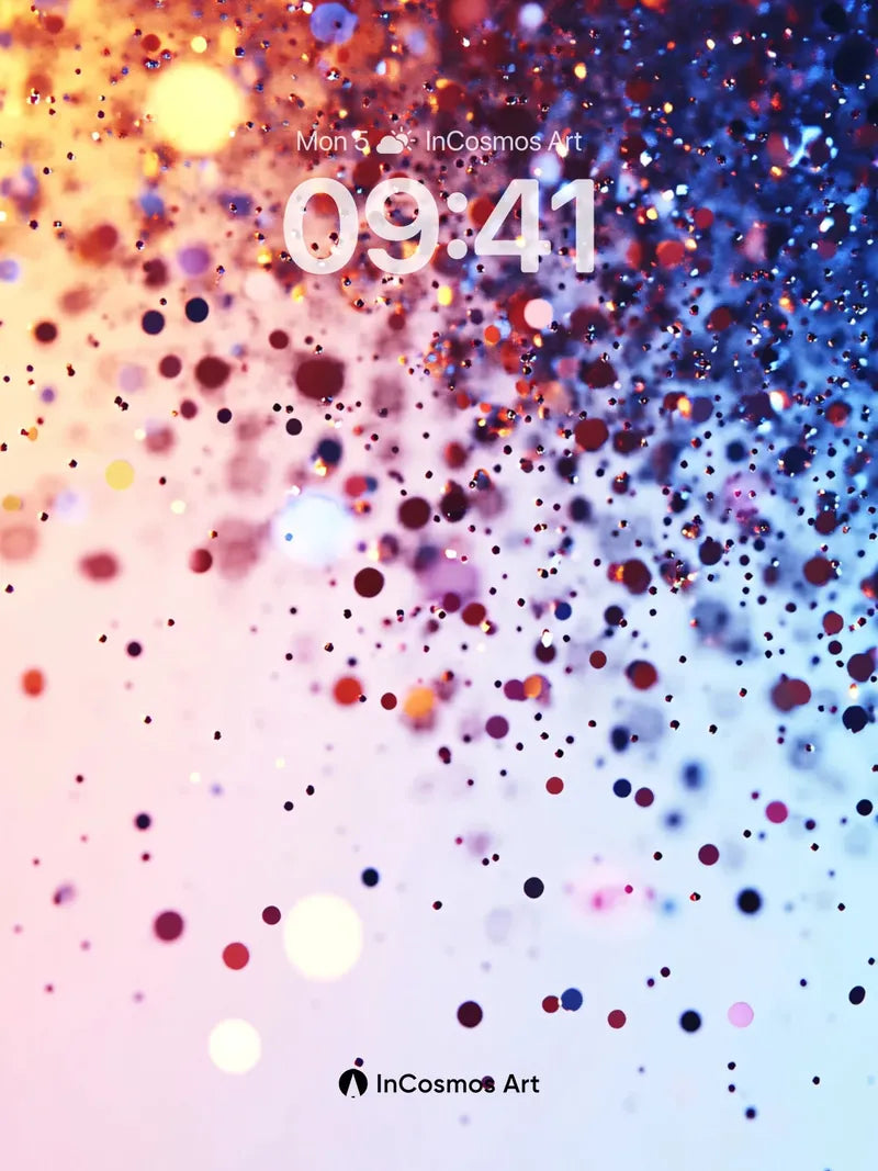 Cosmic Drift Wallpaper with Floating Particles