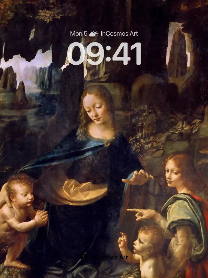 Serene Rock Garden Wallpaper with Divine Figures