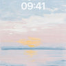Serenity Horizon Wallpaper with Golden Hush wallpaper for iPhone, iPad & Mac
