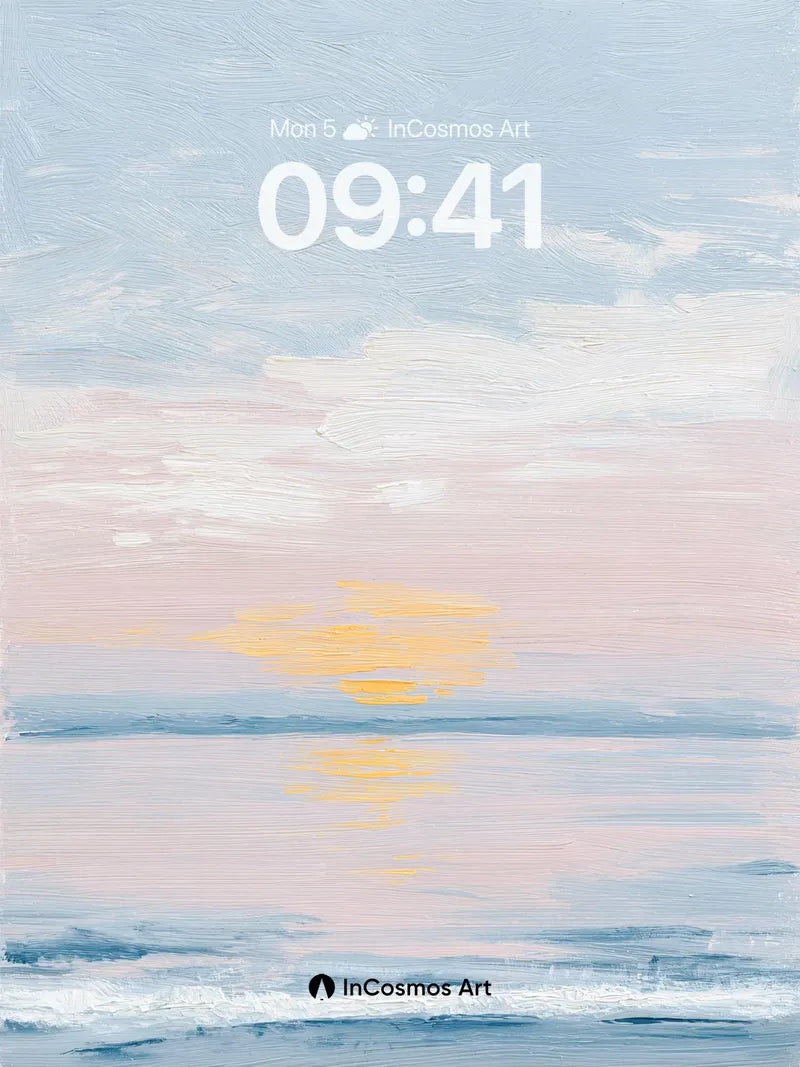 Serenity Horizon Wallpaper with Golden Hush wallpaper for iPhone, iPad & Mac
