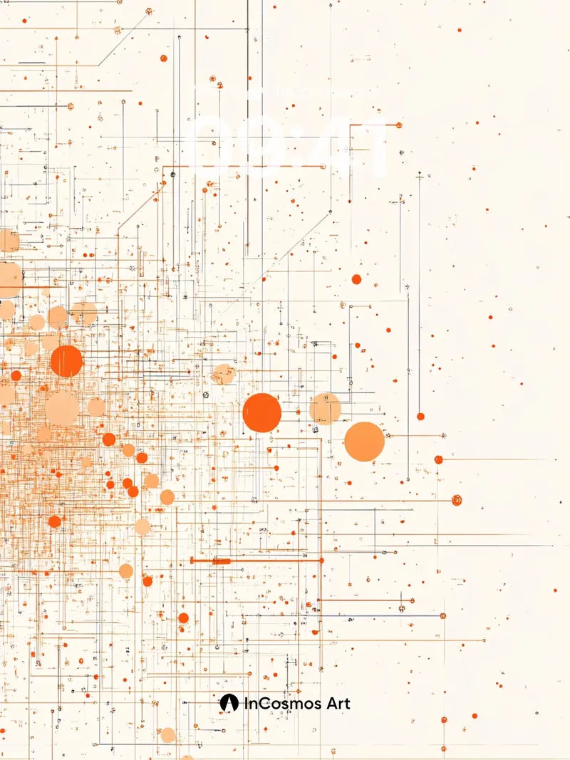 Circuit Bloom Wallpaper with Floating Nodes