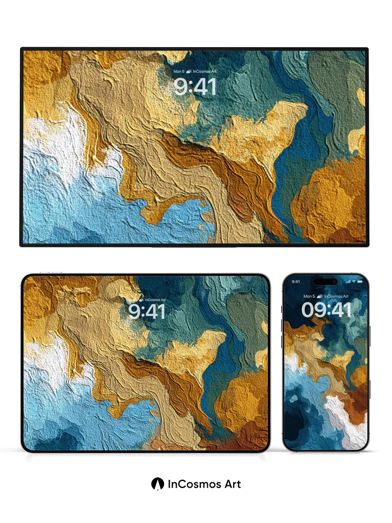 Terraformed Dreams Wallpaper with Topographic Pulse