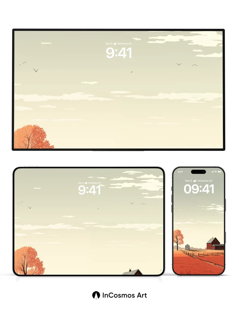 Autumn Hush Wallpaper with Rustic Charm