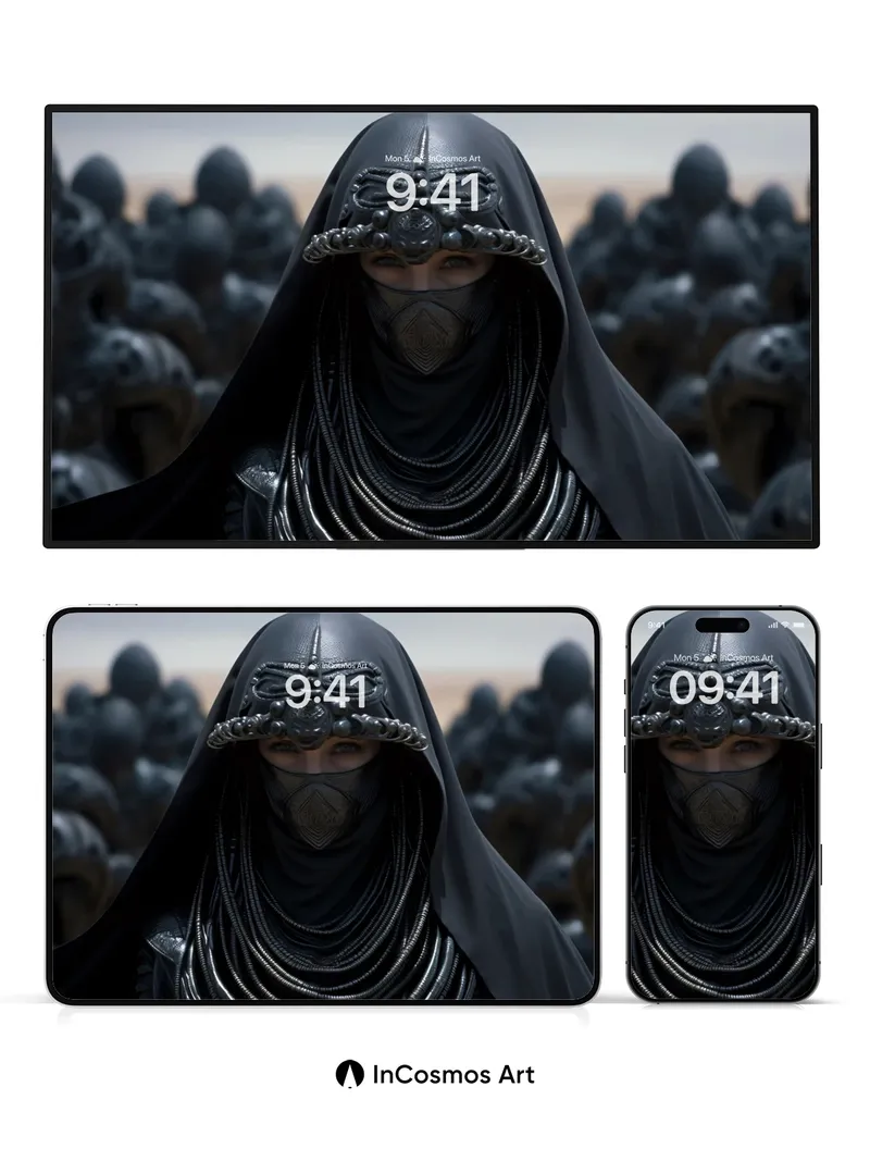 Shadowed Sovereign Wallpaper with Metal Veil