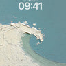 Textured Ocean Wave Relief Wallpaper
