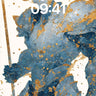 Cobalt Reverie Wallpaper with Golden Veins wallpaper for iPhone, iPad & Mac