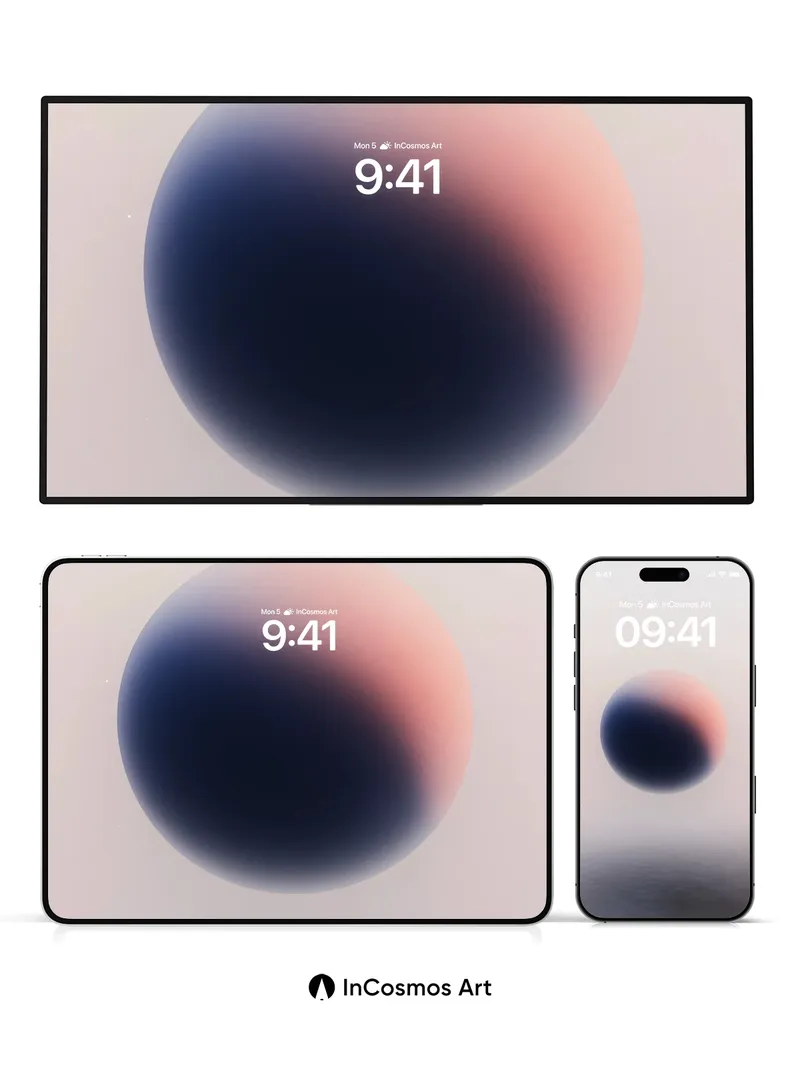 Silent Horizon Wallpaper with Floating Sphere