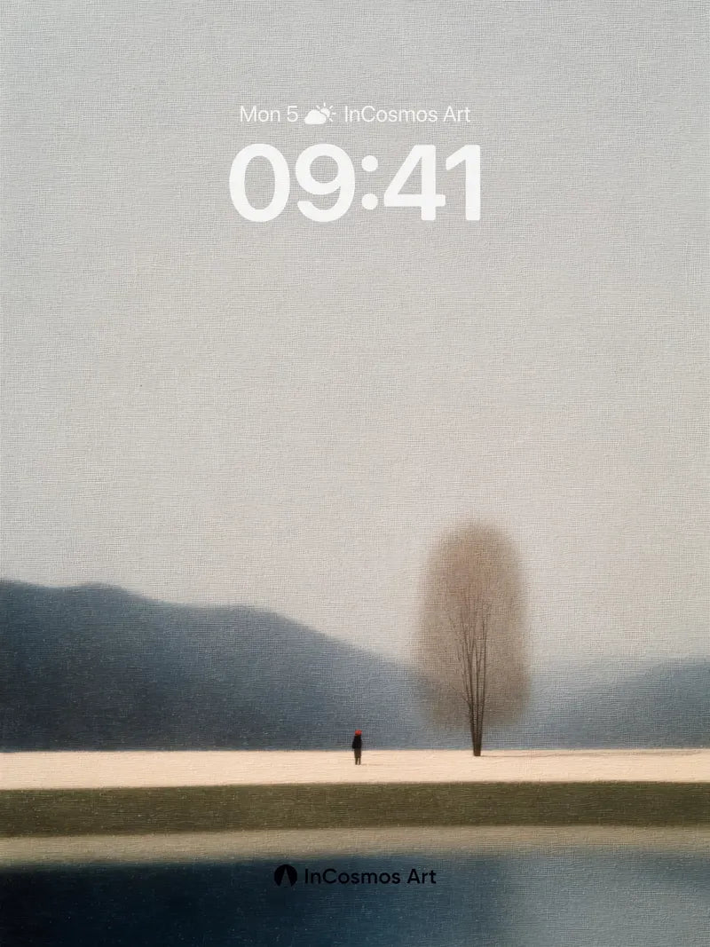 Serene Horizon Wallpaper with Solitary Tree wallpaper for iPhone, iPad & Mac