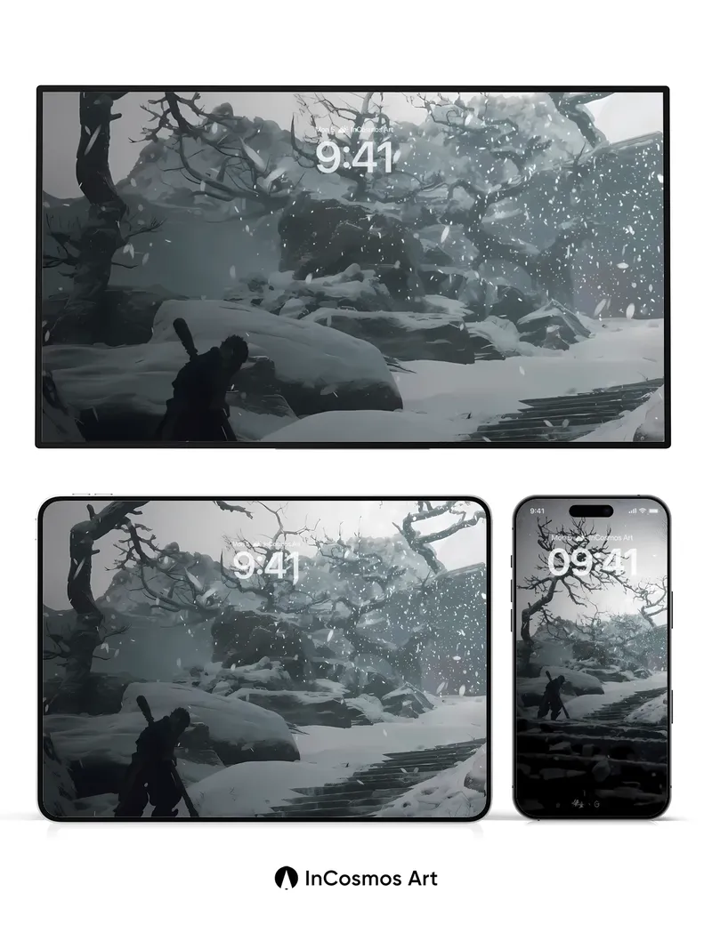 Frostbound Silence Wallpaper with Whispering Branches