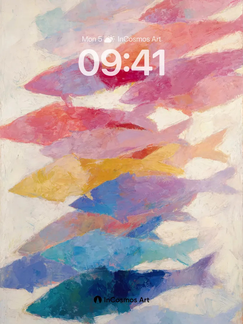 Floating Chroma Wallpaper with Ethereal Fish