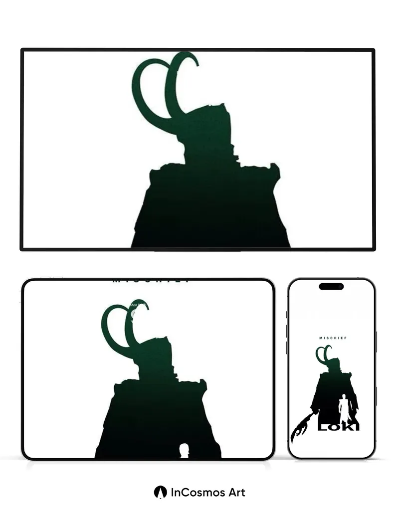 Shadowed Mischief Wallpaper with Horned Silhouette