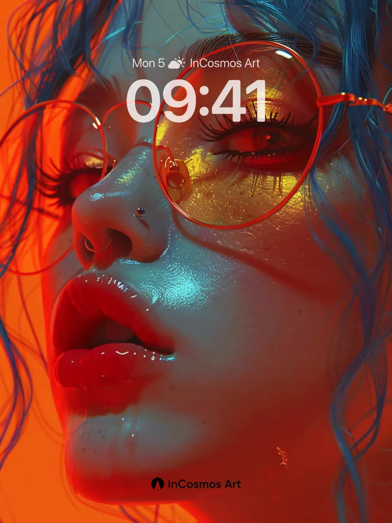 Neon Pulse Wallpaper with Liquid Light