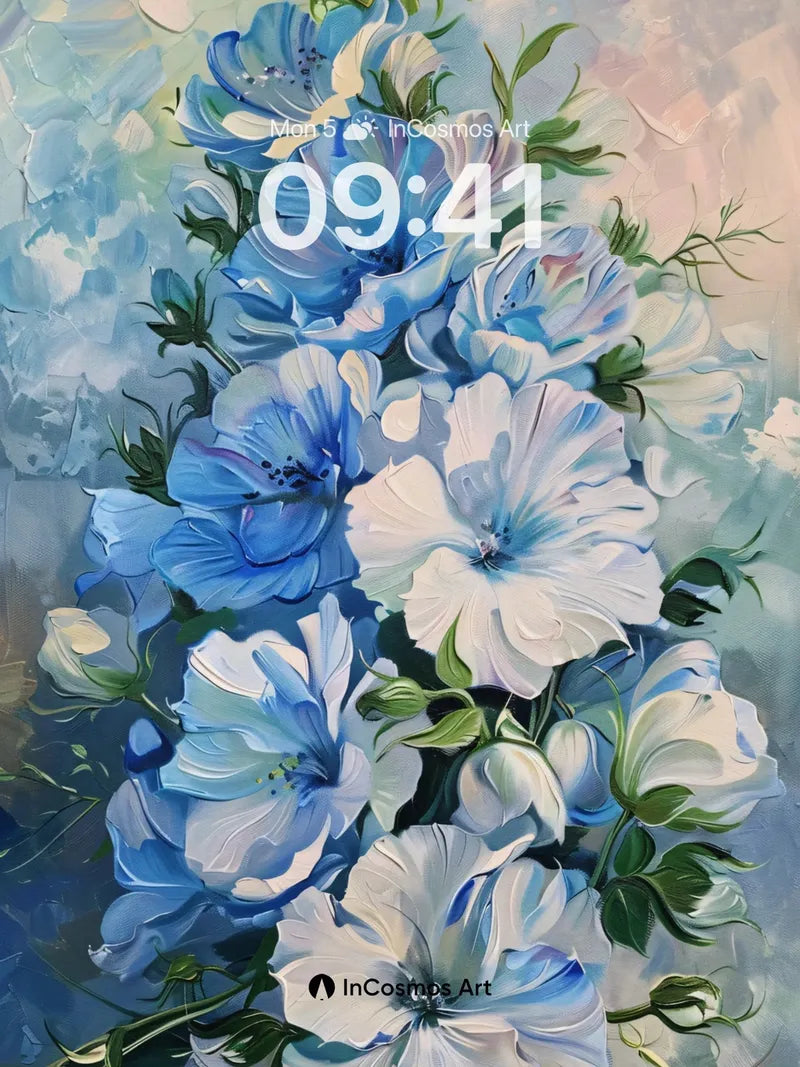 Serene Bloom Wallpaper with Ethereal Petals wallpaper for iPhone, iPad & Mac