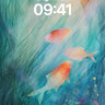 Serene Koi Wallpaper with Ethereal Light Trails wallpaper for iPhone, iPad & Mac