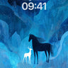 Stellar Silence Wallpaper with Moonlit Forest wallpaper for iPhone, iPad & Mac