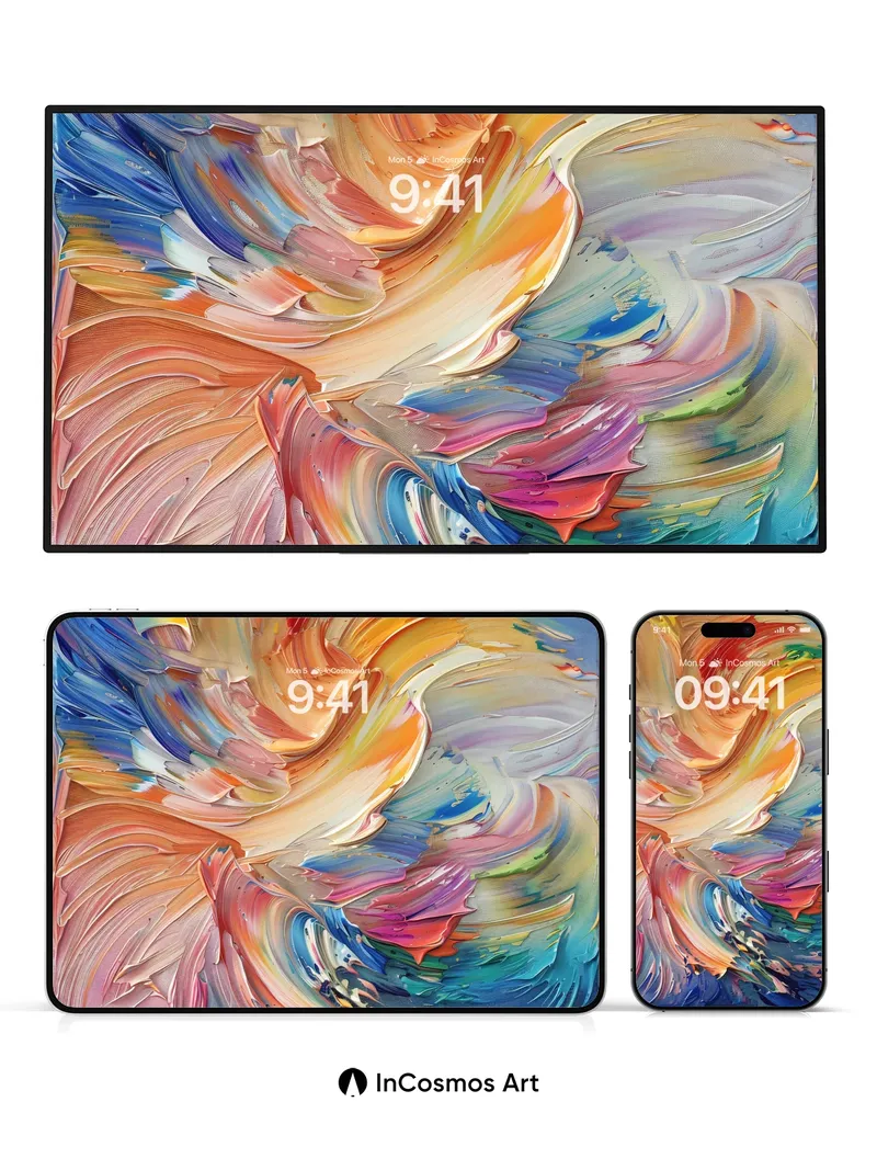 Swirling Chroma Wallpaper with Liquid Light